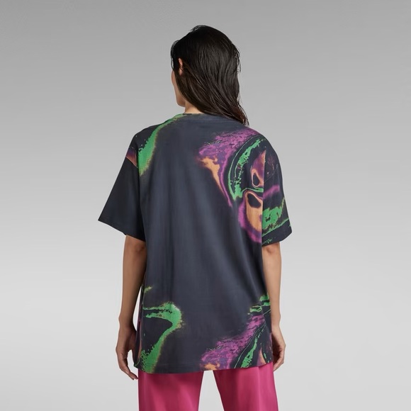 G-star Raw PRINTED BOXY U T-SHIRT indigo eye dye - Picture 2 of 4